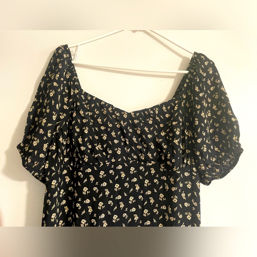 Black floral dress